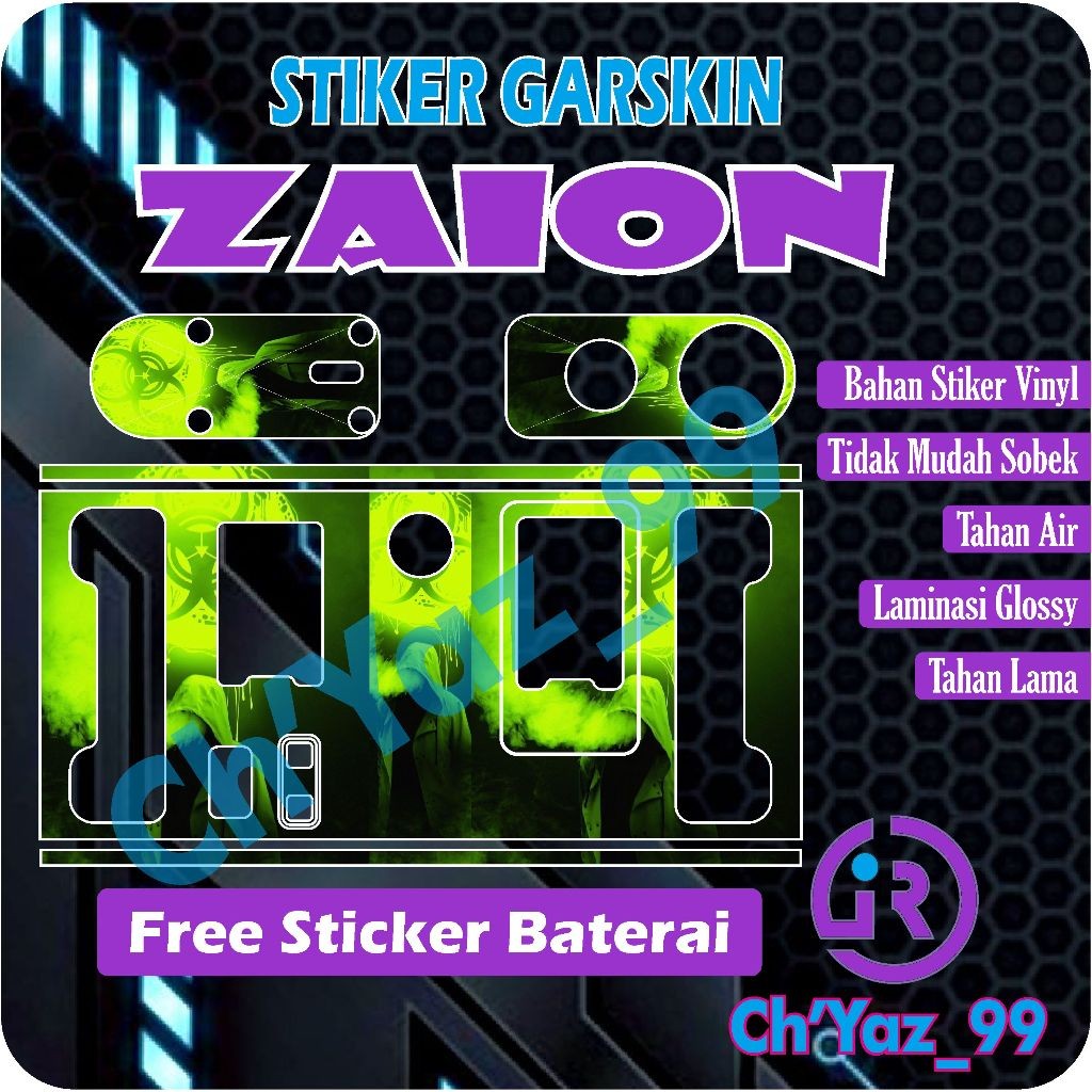 

STICKER GARSKIN ZAION STICKER VINYL GLOSSY+LAMINASI GLOOSY