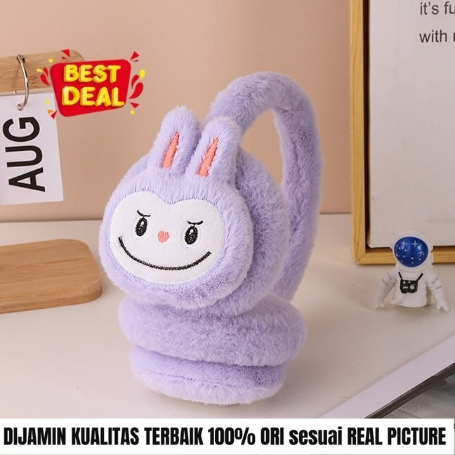 Earmuff Penutup Telinga Anak Bayi Dewasa Labubu Viral Anti Bising Tekanan Udara Untuk Tidur Pesawat