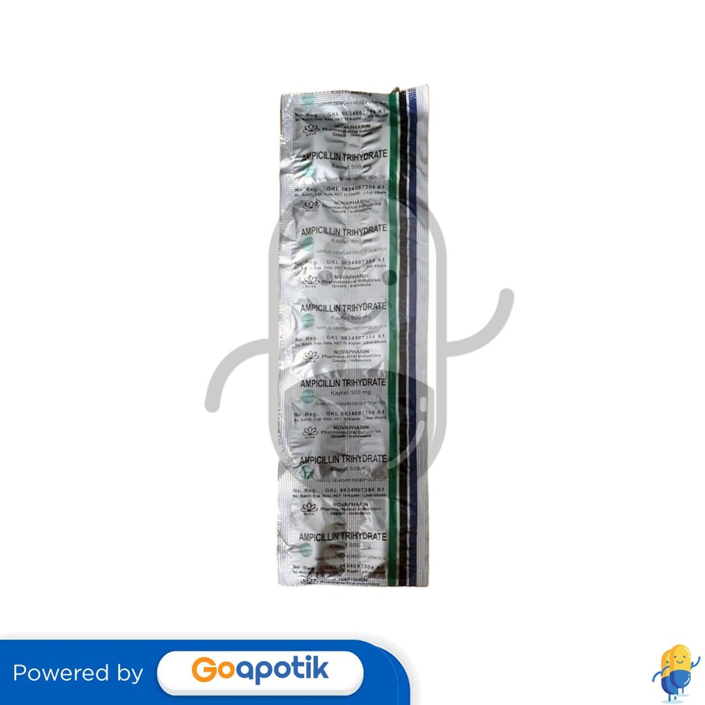 Ampicillin Trihydrate Novapharin 500 Mg Strip 10 Kaplet