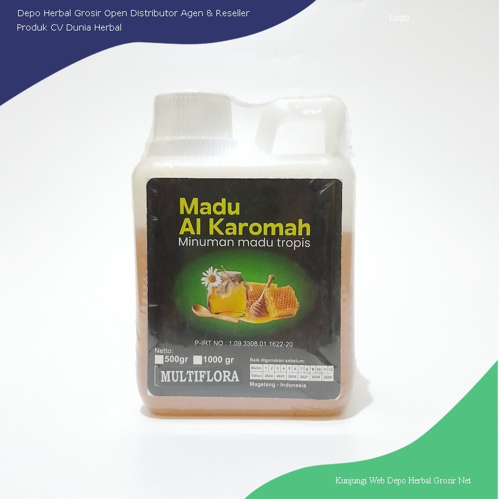 

Madu Murni Multiflora Alkaromah 500 gr Ready Di Depo Herbal Grosir