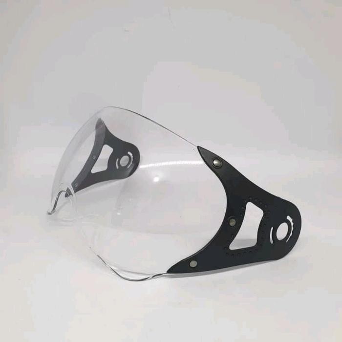 KACA HELM PILOT CAKIL RETRO KLASIK FULL FACE - Kaca Pilot Putih