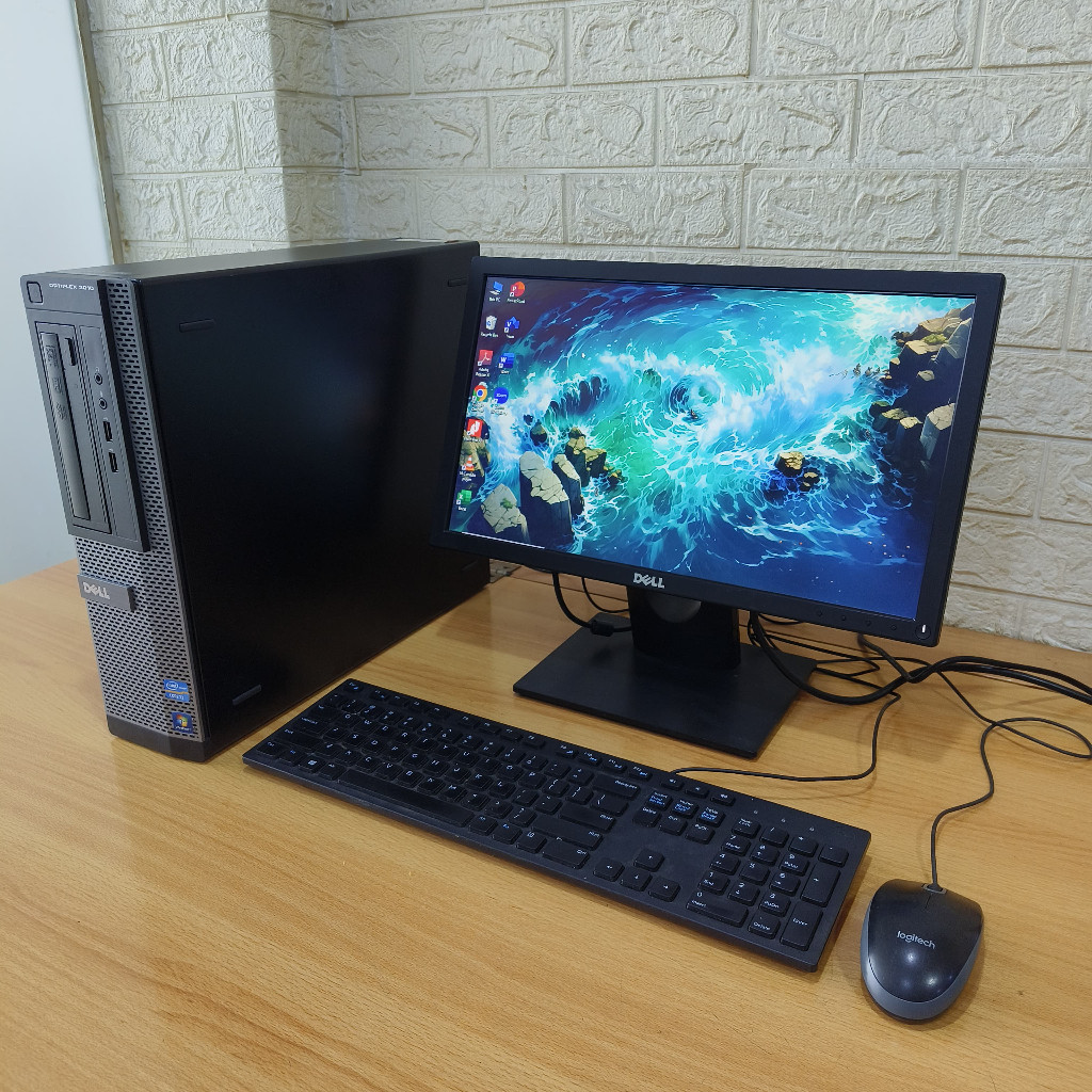 Fullset Komputer Dell Optiplex 3010 DT Core i3 Gen 3 Ram 8GB 4Gb Ssd 512Gb 256Gb 128Gb Pc Built Up S