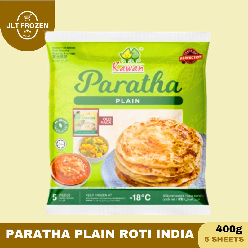 

Paratha Plain Roti India / Roti Pratha / Roti Canai Lembaran Instan Siap Makan - 5 Lembar