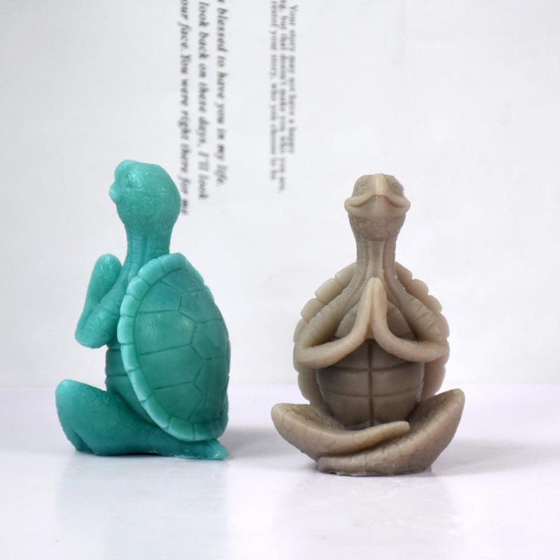 

Zen Turtle Silicone Mold Reusable Resin Molds for Meditation Statues Yoga Decor Candles Soap Making Beach Theme Craft Supplies