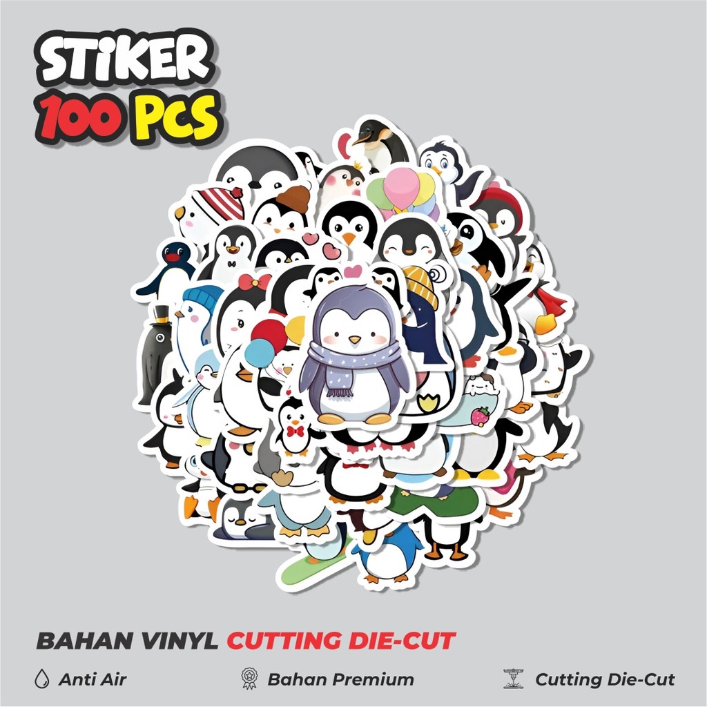 

Terbaru! 50 pcs Stiker Little Pinguin Dekorasi Lucu Kreatif untuk Notebook, Skateboard, HP
