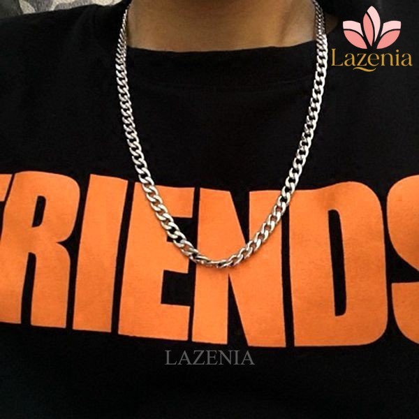 Kalung Pria Titanium Motif Rantai Anti Karat Tahan Air Awet Aksesoris Cowok Premium Kekinian Keren