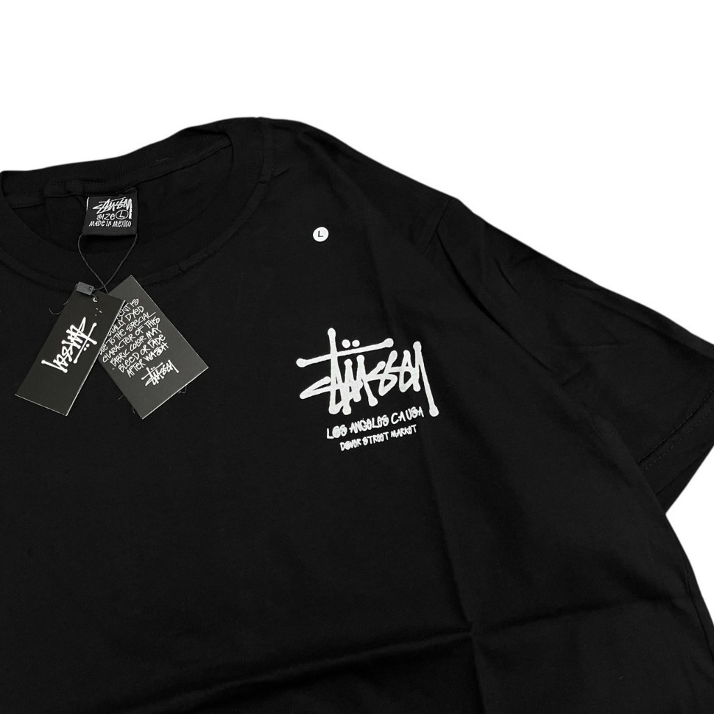 T-SHIRT STUSSY KAOS STUSSY DRAGON PUTIH HITAM PREMIUM FULLTAG