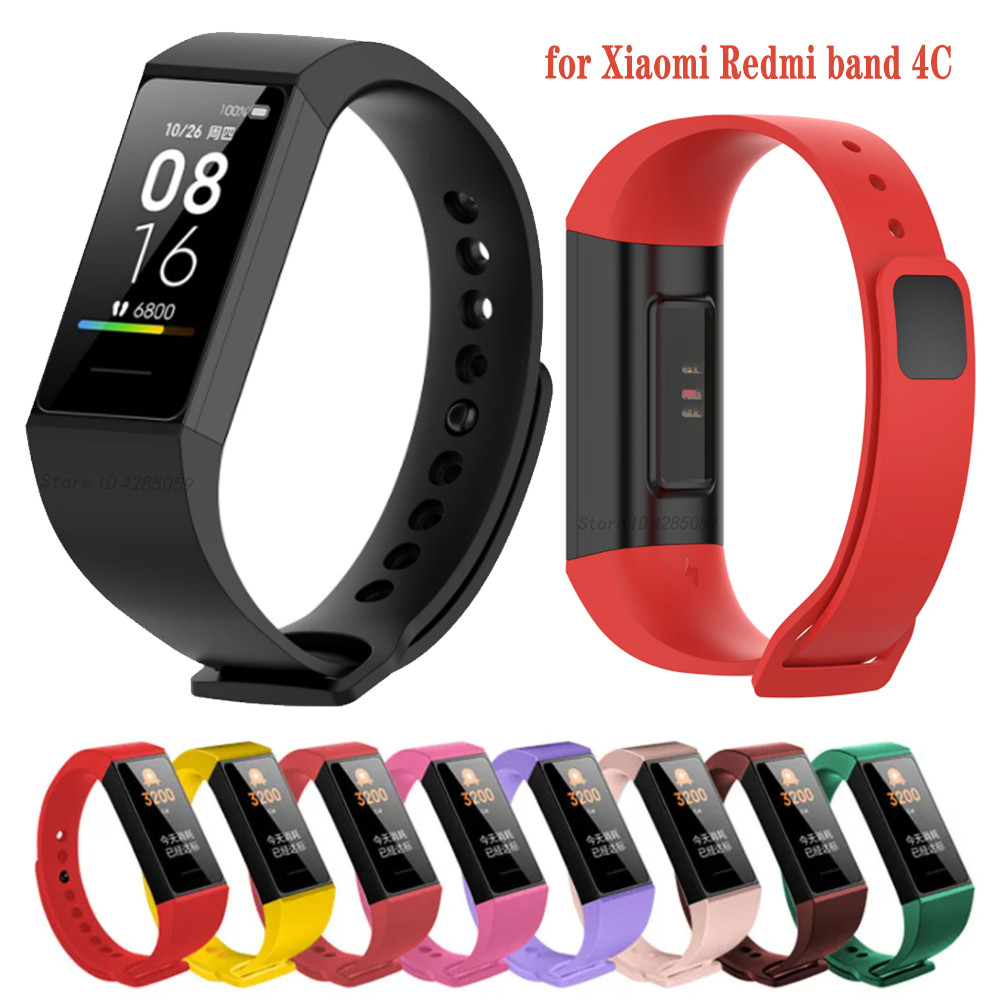 For Redmi Bracelet Wat  Strap For Xiaomi Mi Smart Band 4C Smart Bracelet Strap Replacement Silicone 