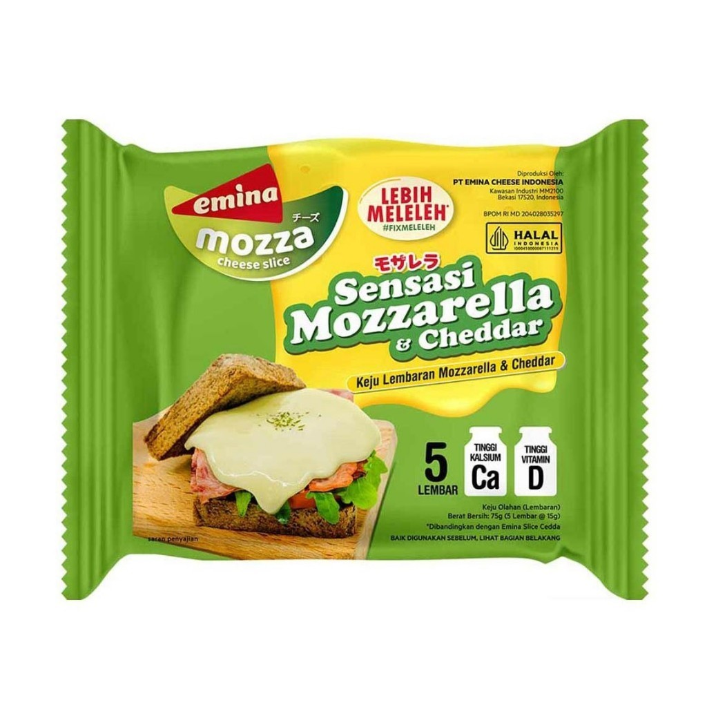 

Unicorn - Emina Mozza Slice 5 Lembar – Mozzarella & Cheddar Cheese Slice