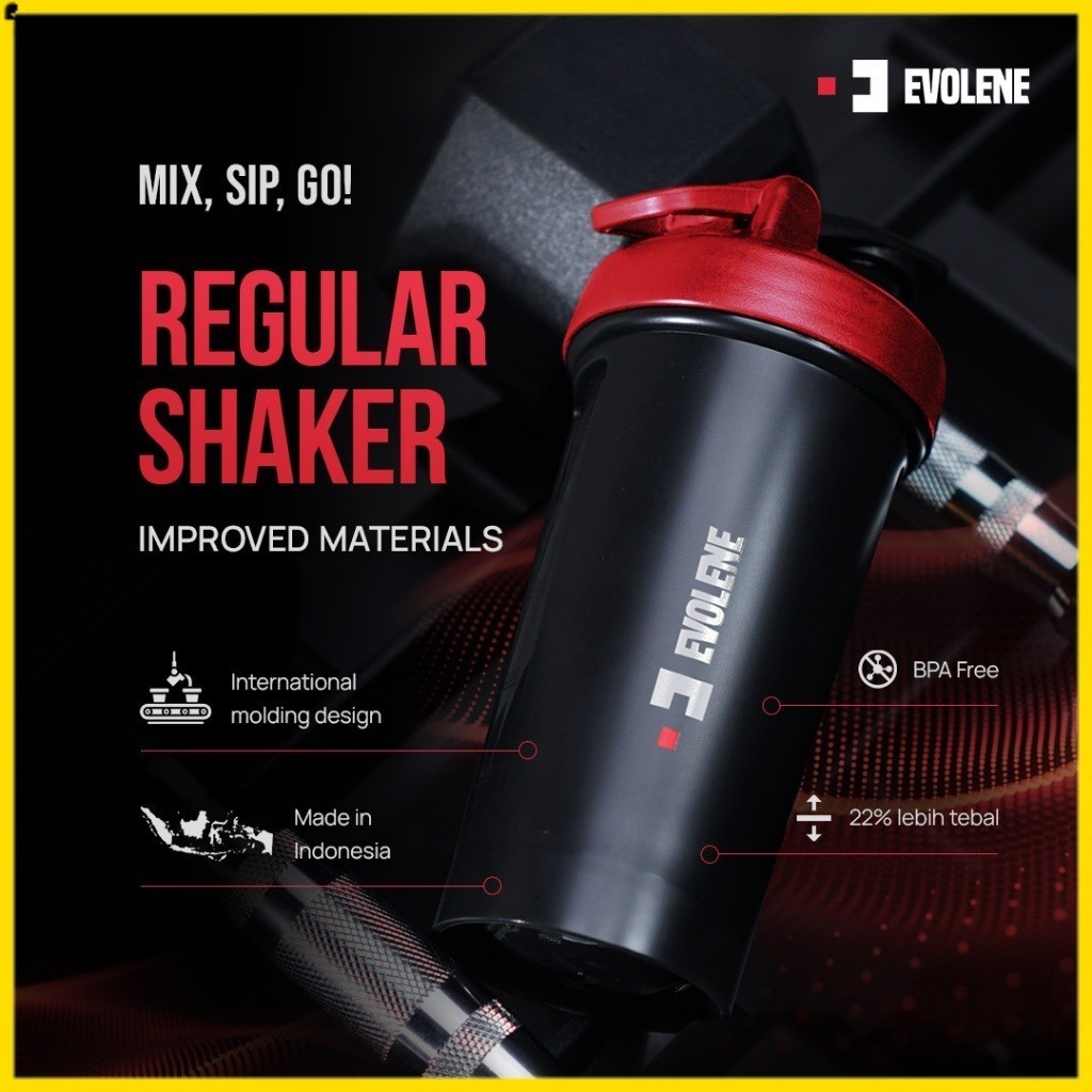 

Shaker Evolene 500ml Merah Food Grade Material boworamadhan44