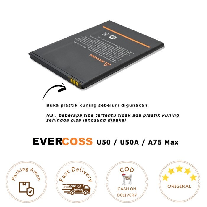 Baterai EVERCOSS CROSS U50 / U50A / A75 MAX ORI99