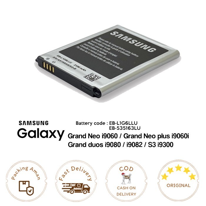 Baterai SAMSUNG Galaxy Grand Neo / Neo Plus / S3 / Grand DUOS ORI