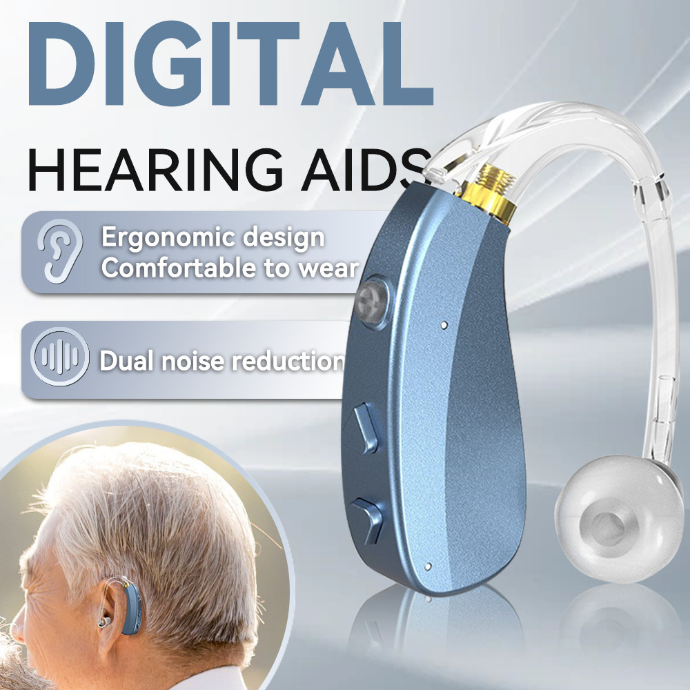 BTE Deaf Hearing Aids Rechargeable Elderly Hearing Aid The Listening Device Wireless Sound Amplifier