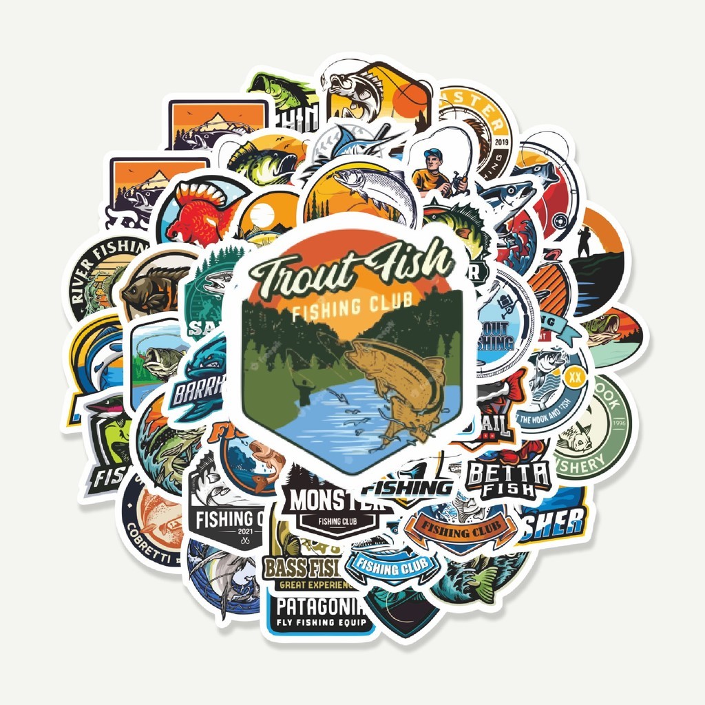 

Sticker Pack Stiker Fishing Adventure/Mancing | Sticker TUMBLR | Stiker LAPTOP KOPER HELM