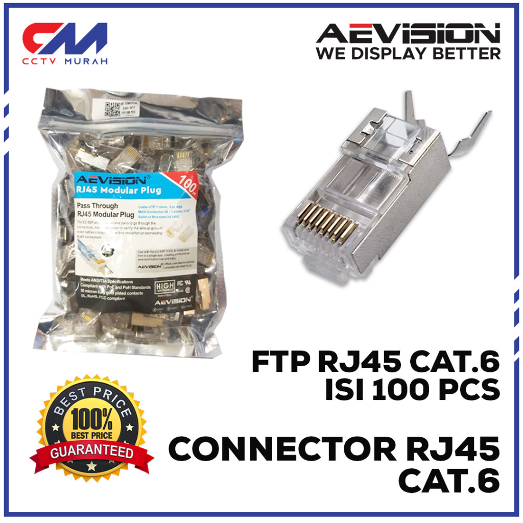 Konektor RJ45 Cat 6 / Cat 5 FTP Anti Gagal