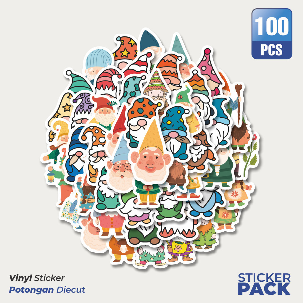 

Stiker Vinyl Stiker Dwarf Gnome [Kurcaci Kurcaci] Waterproof Aesthetic- Untuk Laptop, Motor, dan Helm - Paper Stationery Pack