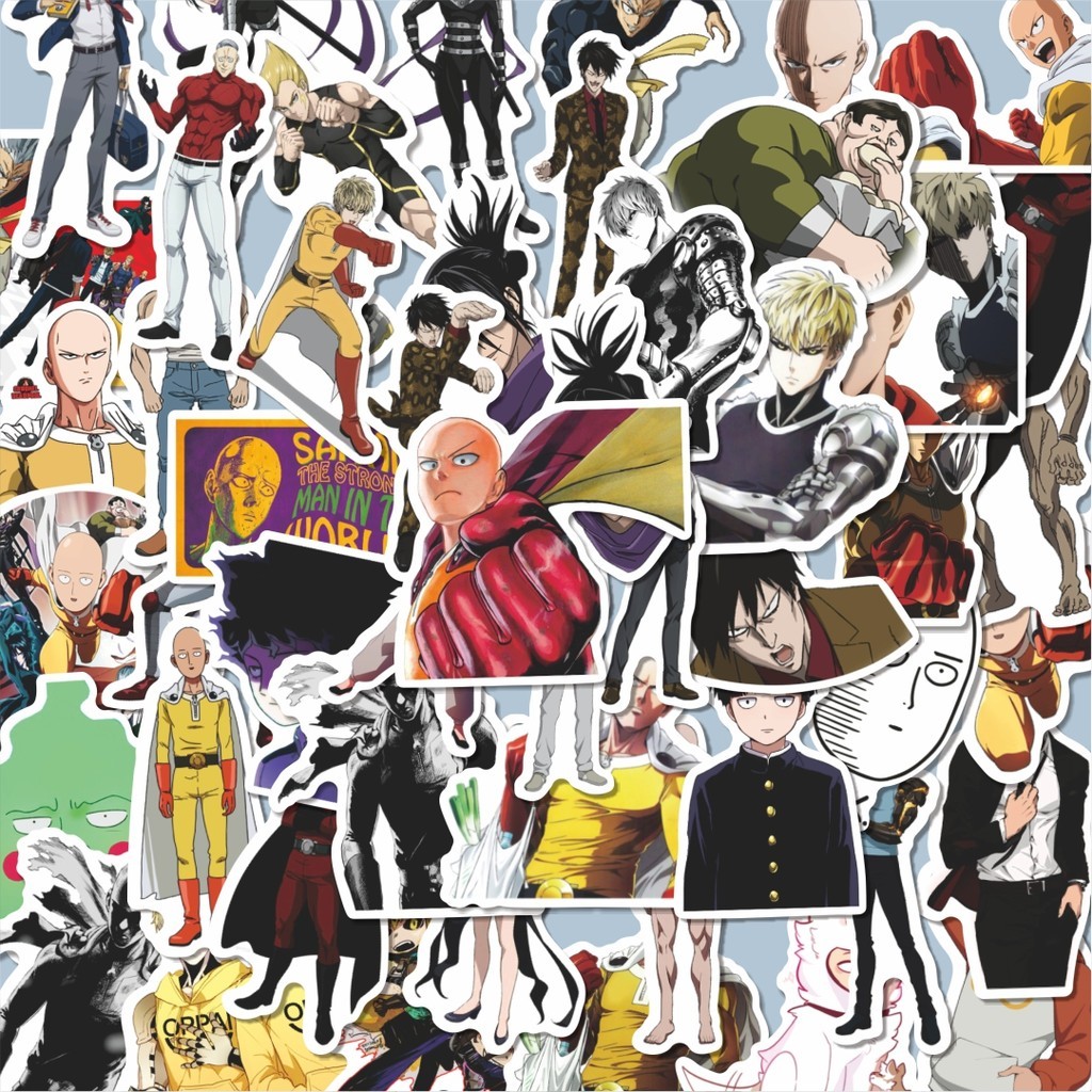 

100PCS Lucu Stiker Anime One Punch Man Stiker Aesthetic Stiker Anti Air Stikers Berperekat Waterproof sticker decal buat Motor Helm Buku Journal Koper Casing HP Laptop Botol Minum Hadiah anak