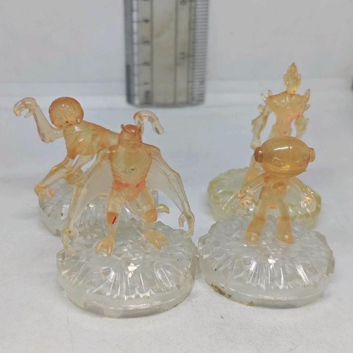 AKO,,, Set 4 pcs Ben 10 Alien Force Ultimate Omnitrix Mini Figure Topper Spidermonkey echo swampfire