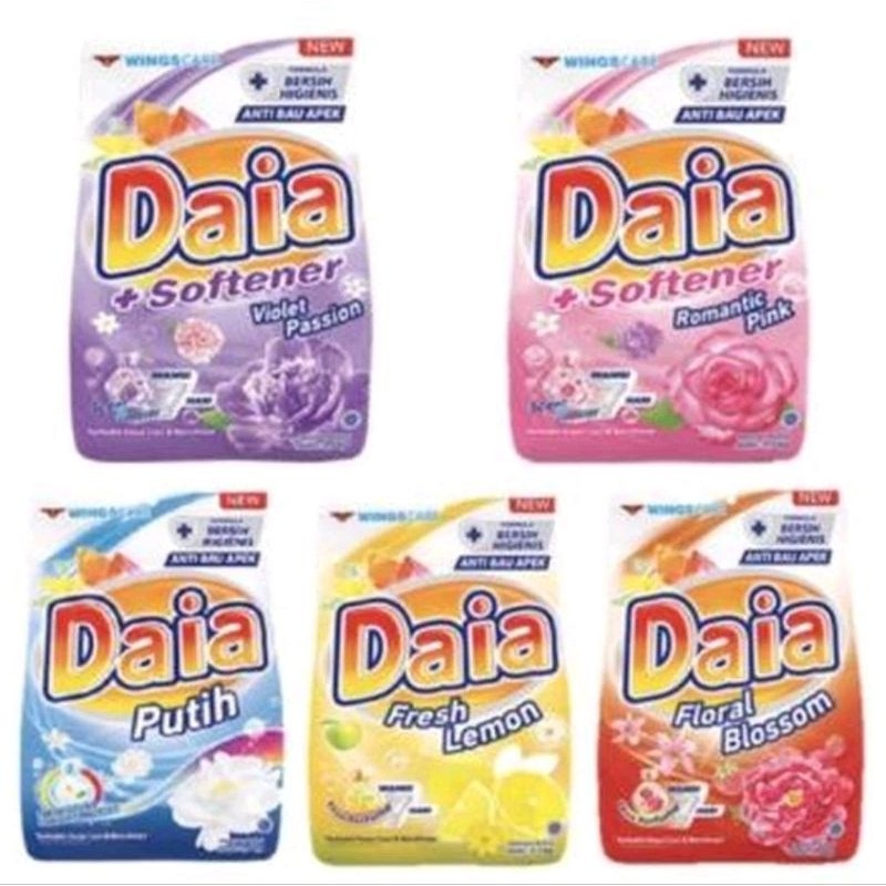 Daia Deterjen Bubuk 1,5kg All Varian / Sabun Cuci Baju Daia 1500gr Rinso (1 bungkus)