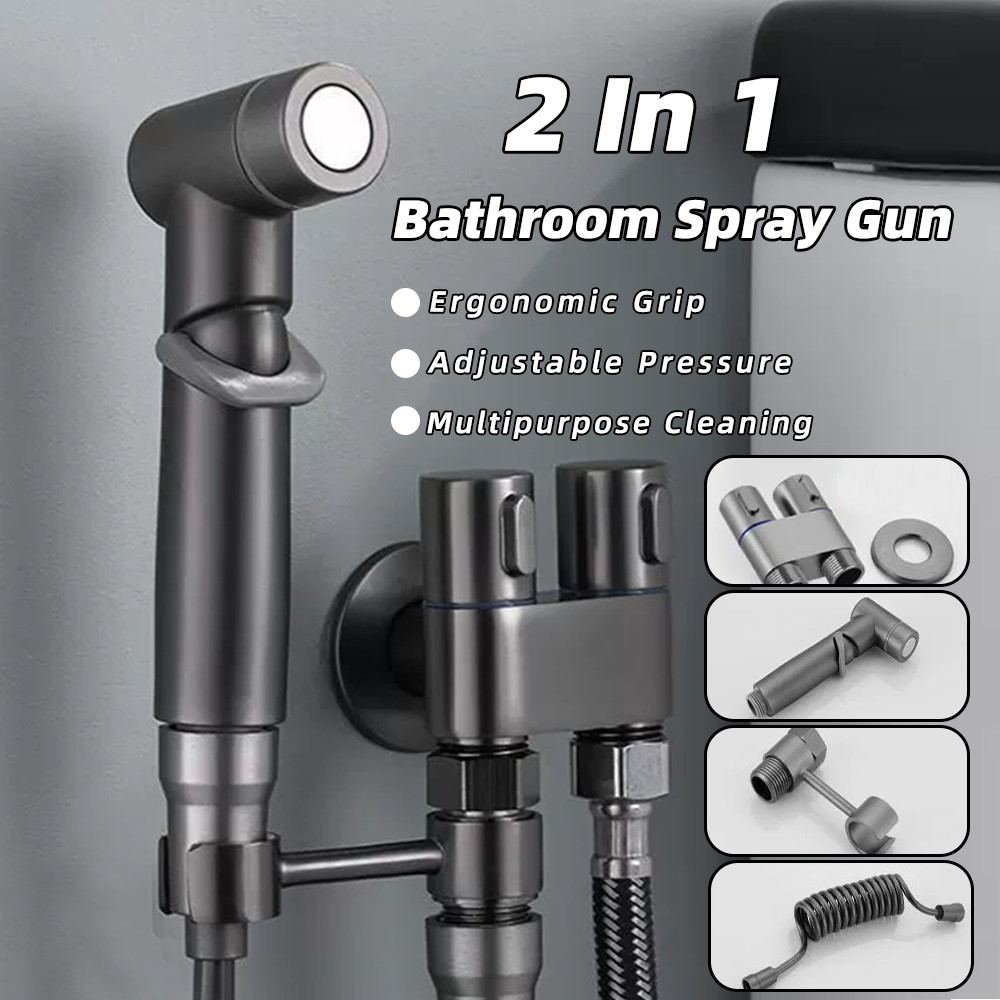 PERIMOM - SUS304 Tahan Karat 1 Set Jet Shower Closet Jet Shower Kamar Mandi  Kran Jet Shower Closet 