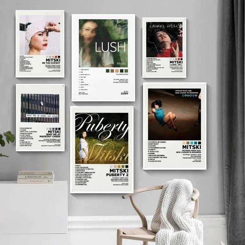 

Vintage Hip Hop Singer Mitski Poster Music Album First Love Late Spring Posters and Prints Canvas Painting Room Home Wall Decor