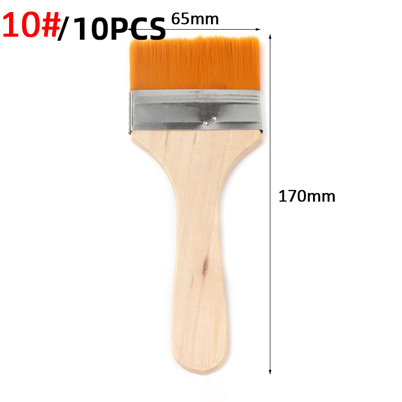 

10pcs/set Memory Nylon Paint Brushes Set for Acrylic Oil Drawing Watercolor Wooden Painting Brush Tools Art Supplies