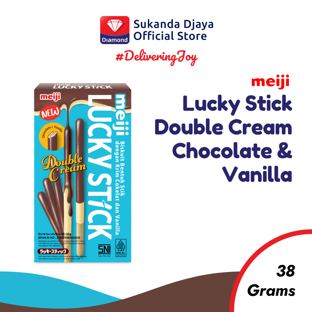 

Meiji Lucky Stick Double Cream Chocolate & Vanilla 38 Gr