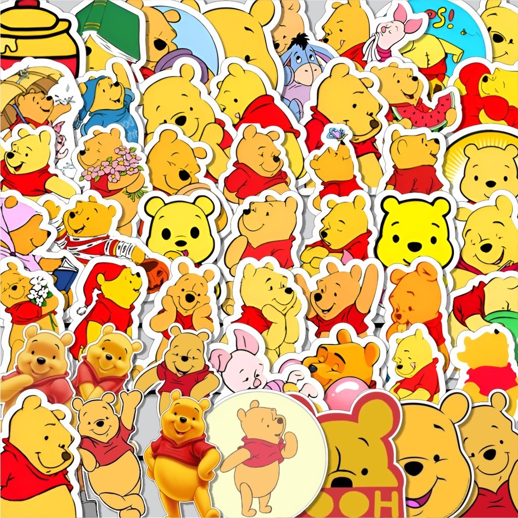 

Stiker Cutting Pack Stiker Kartun Winnie the Pooh Isi 100Pcs Series Aesthetic Lucu Keren Untuk Koper Bahan Vynil