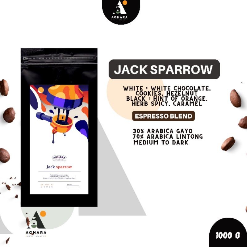 

Kopi Jack Sparrow Espresso Blend 1000 Gram - Aghara Coffee Roaster