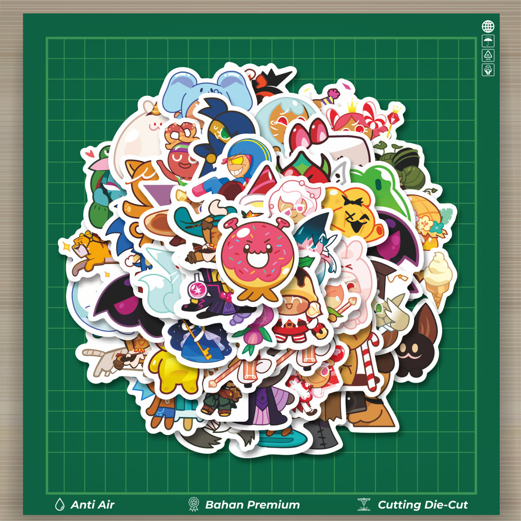 

HOT 50 PCS STIKER Stiker Kartun Cookie Run Stiker Stiker Fashion Cars Decal Dingin Kartu Album Custom Vinyl Anti Air- Sticker Aesthetic Buku Journal Koper Casing HP Tablet Laptop Helm Motor Botol Minum