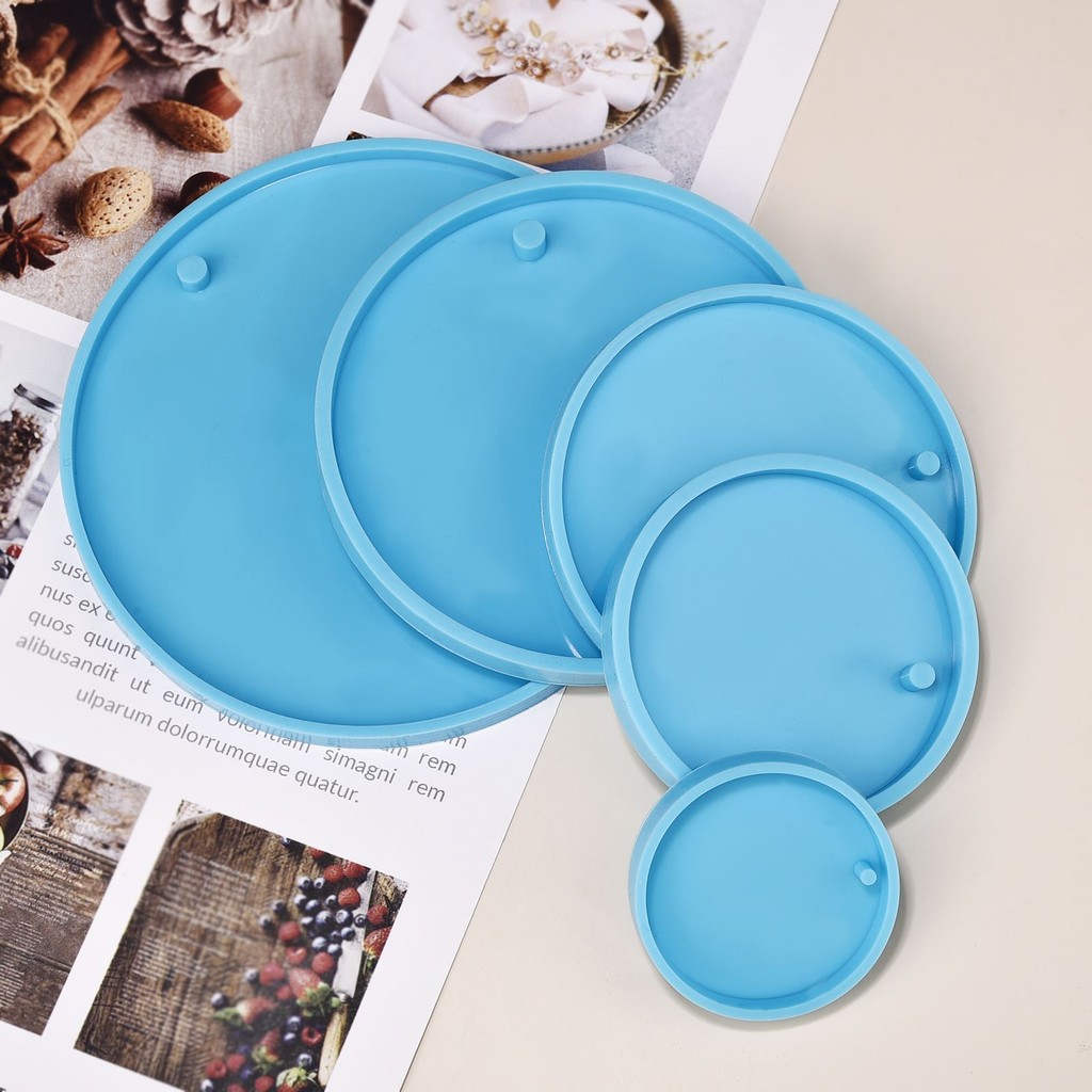

5 Size Round Tag Pendant Silicone Mold DIY Keychain Crystal Epoxy Resin Mold Hand Gift For Home Decoration Accessory