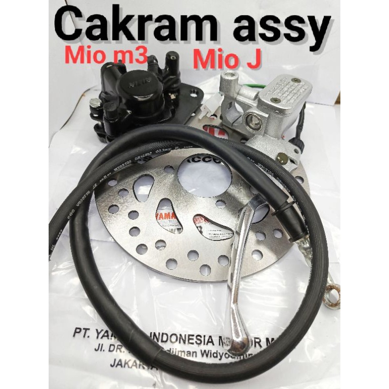 CAKRAM SET ASSY KOMPLIT KALIPER MASTER REM PIRINGAN CAKRAM PLUS SELANG MIO M3 MIO J MIO GT original 