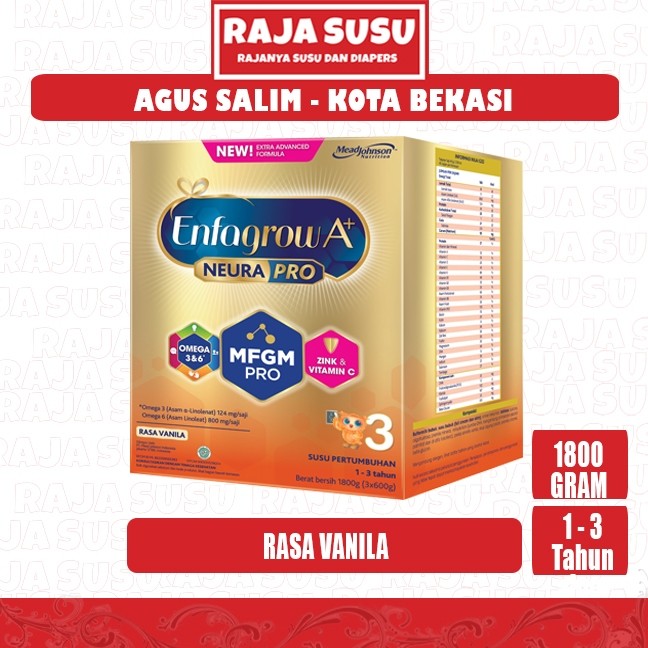 ENFAGROW A+ 3 VANILA 1800 GR - RAJA SUSU Premium