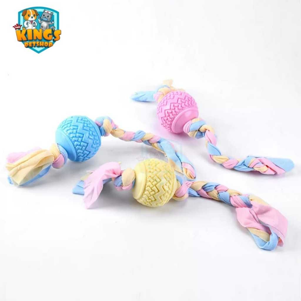 

MAINAN ANJING - TEETHING ROPE TOY LINE BALL