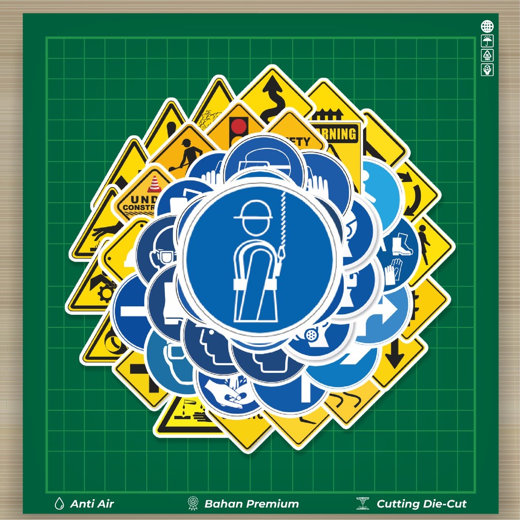 

HOT 50 PCS STIKER Stiker Keselamatan & Simbol Operasional 2 Stiker Fashion Cars Decal Dingin Kartu Album Custom Vinyl Anti Air- Sticker Aesthetic Buku Journal Koper Casing HP Tablet Laptop Helm Motor Botol Minum