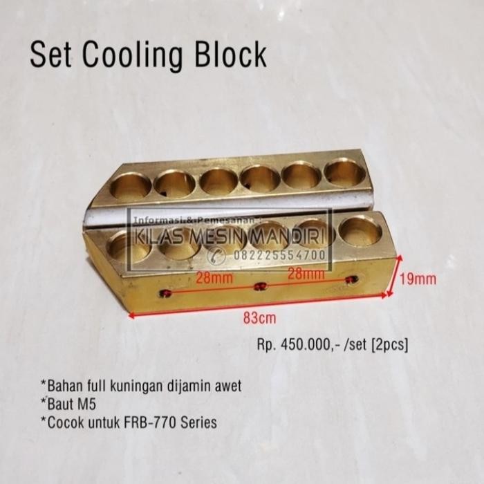 2pcs Cooling Block Continuous band Sealer FR-800P block pendingin