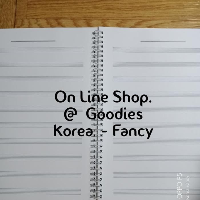 

Buku Spiral Musik Garis5 / Music NoteBook Size A4 Ori Korea - Kuning Muda