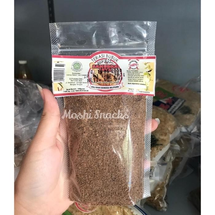 

PROMO-[Best Quality] Terasi Bubuk Super Samudra Jaya Asli Bangka 100gr Terasi Matang Bangka / Belacan Bangka Asli Super Enak Wangi Halal - 100gr