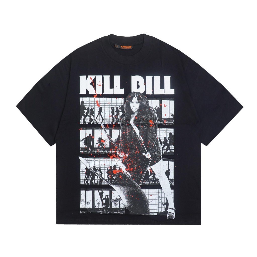 (HOT) KKONTENER SZA KILL BILL RELAXED FIT TSHIRT BLACK