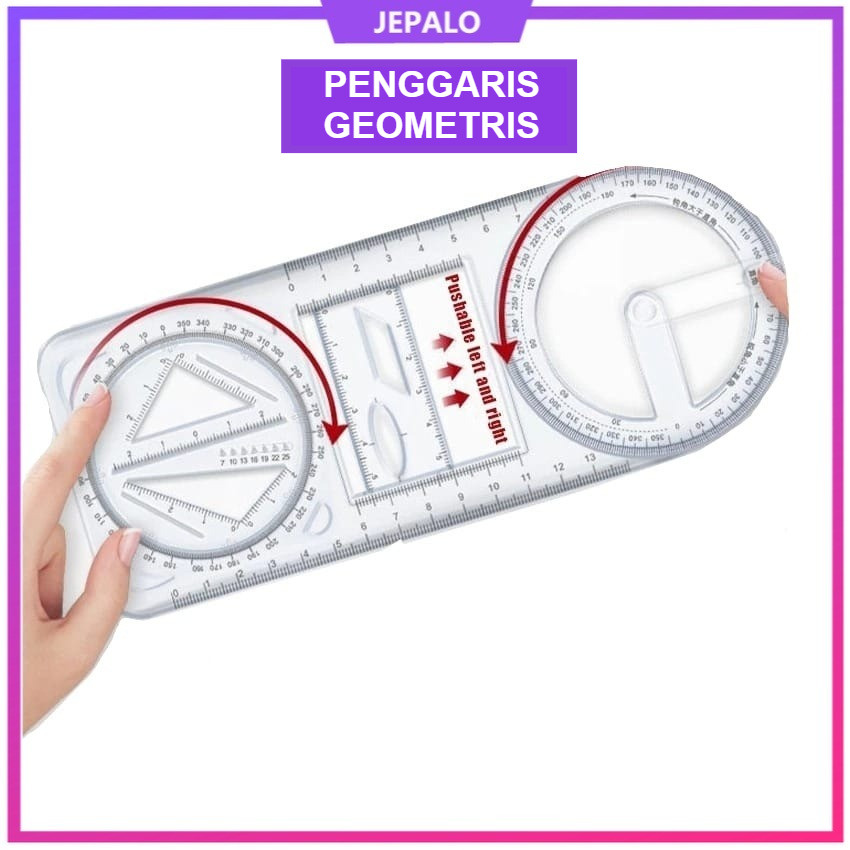 

Penggaris Geometris / penggaris busur Fungsi Matematika Dapat Diputar Perlengkapan Belajar /penggaris segitiga lingkar Drawing Ruler
