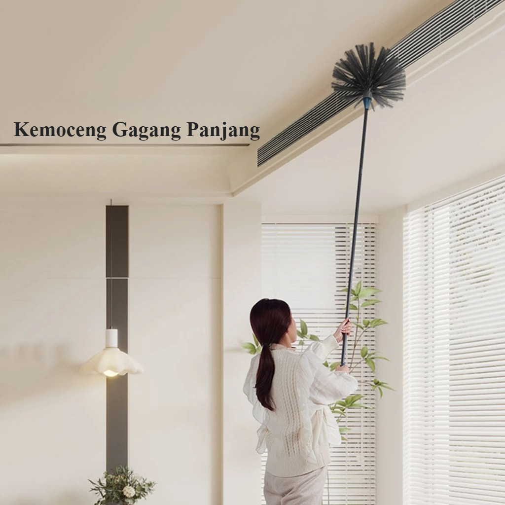 Sapu Atap Plafon Gagang Panjang Pembersih Debu Seranga Langit Langit Sikat Atap