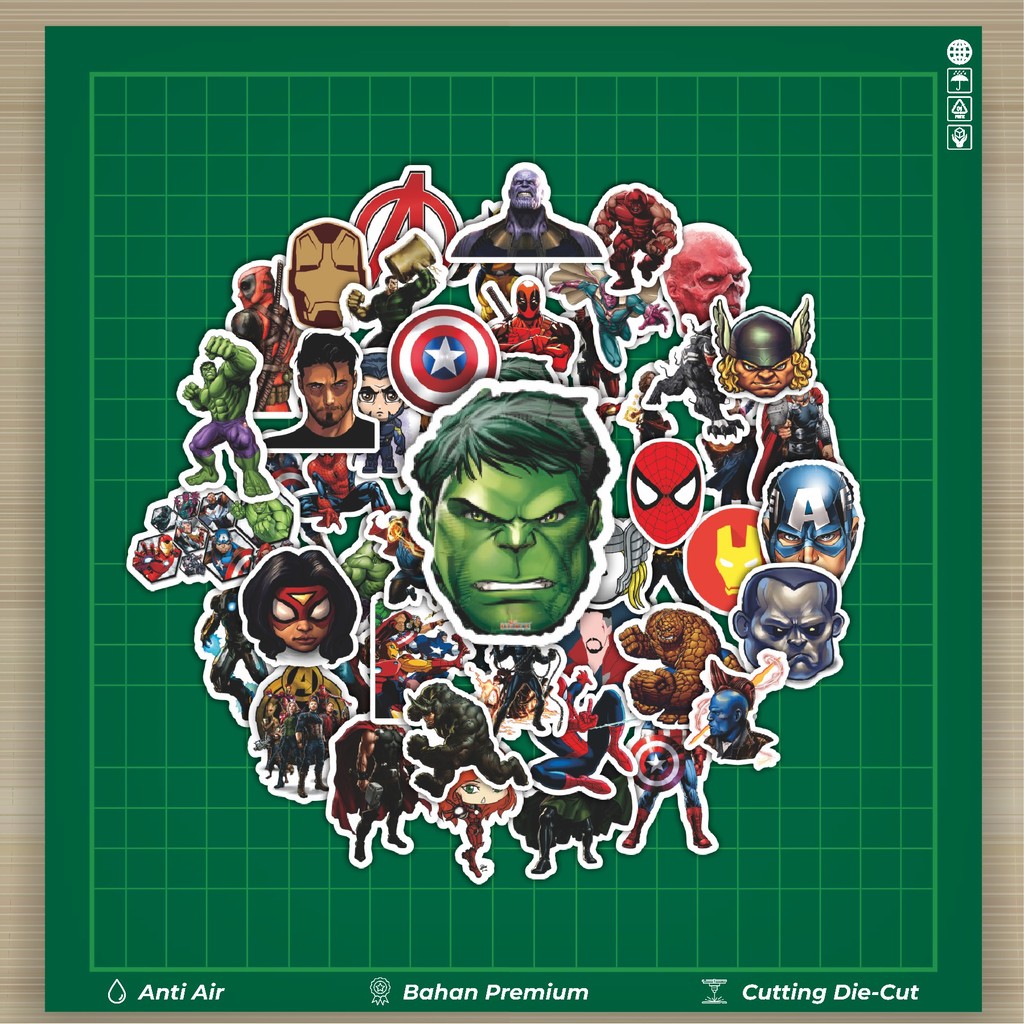 

HOT 50 PCS STIKER Stiker Marvel Superhero Stiker Fashion Cars Decal Dingin Kartu Album Custom Vinyl Anti Air- Sticker Aesthetic Buku Journal Koper Casing HP Tablet Laptop Helm Motor Botol Minum