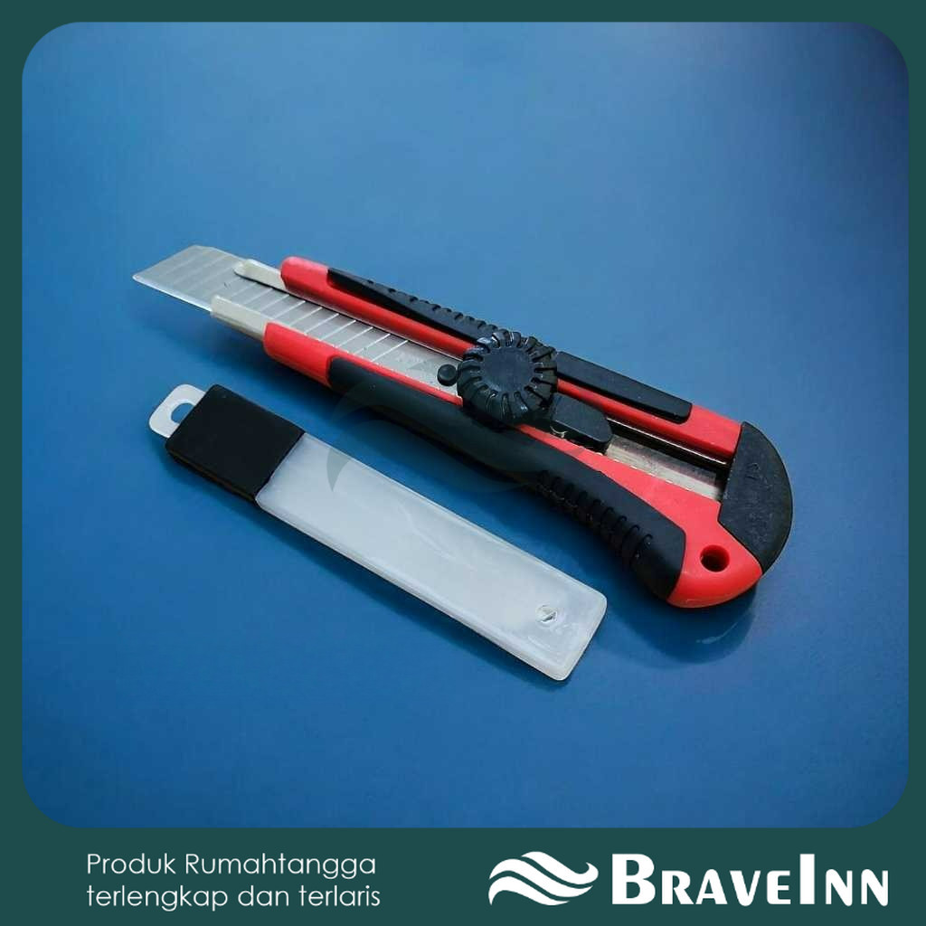 

Lock Pisau Cutter Gagang Karet Anti Slip Cuter Kater Cuter 【 BraveInn 】