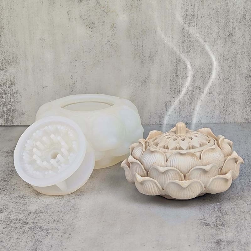 

DIY Silicone Tray Molds Trendy Silicone Censer Moulds Easy to Use Hand-Making Craft Accessories for Home Decor X3UD