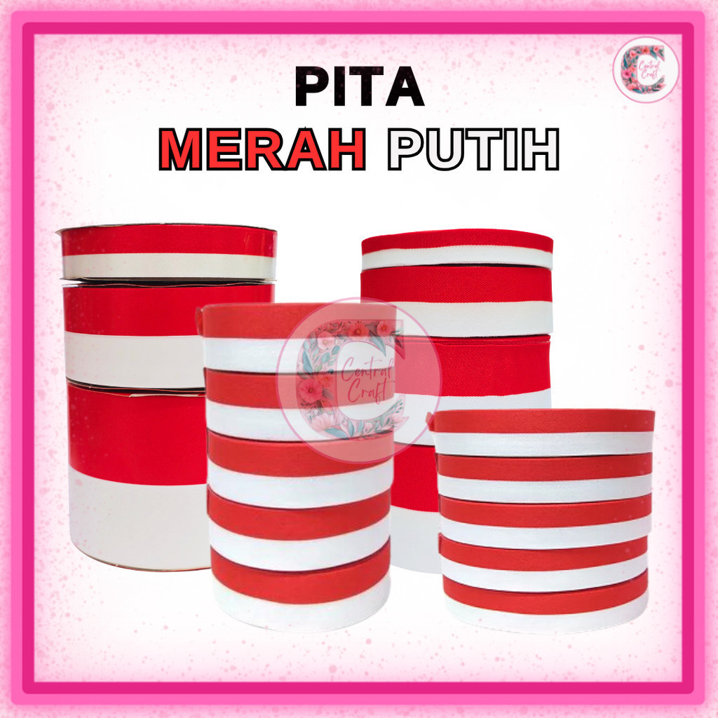 

PROMO !!!! Pita Merah Putih / Pita Bendera 1/2 / 1 / 1,5 / 2 Inch