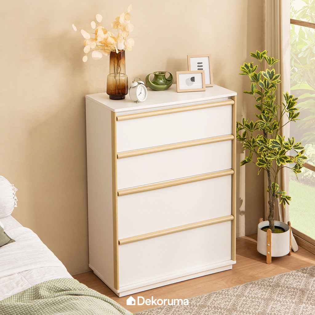 Dekoruma YASHU Lemari Laci 4 Pintu / Lemari Susun / Drawer