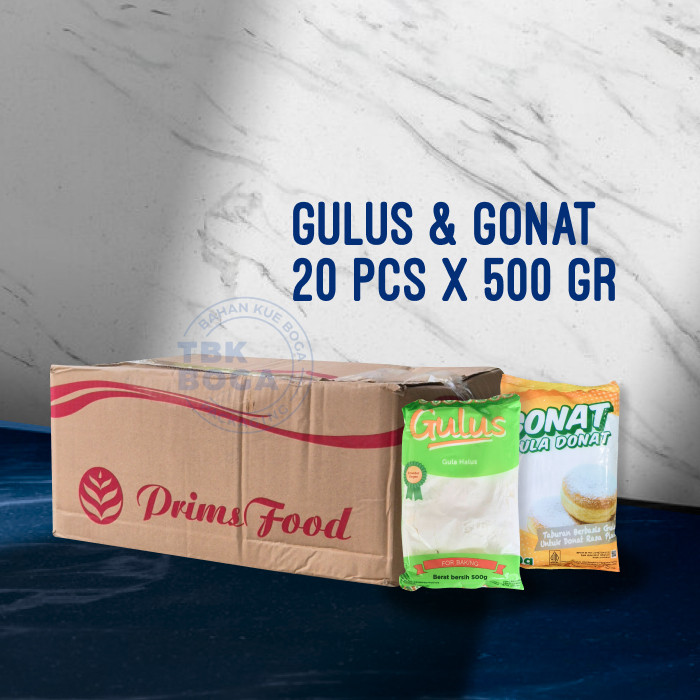 

Gulus Gonat Gula Halus Dingin ( 500 gr x 20 pcs ) Sugar Powder Mint Tepung Primsfood