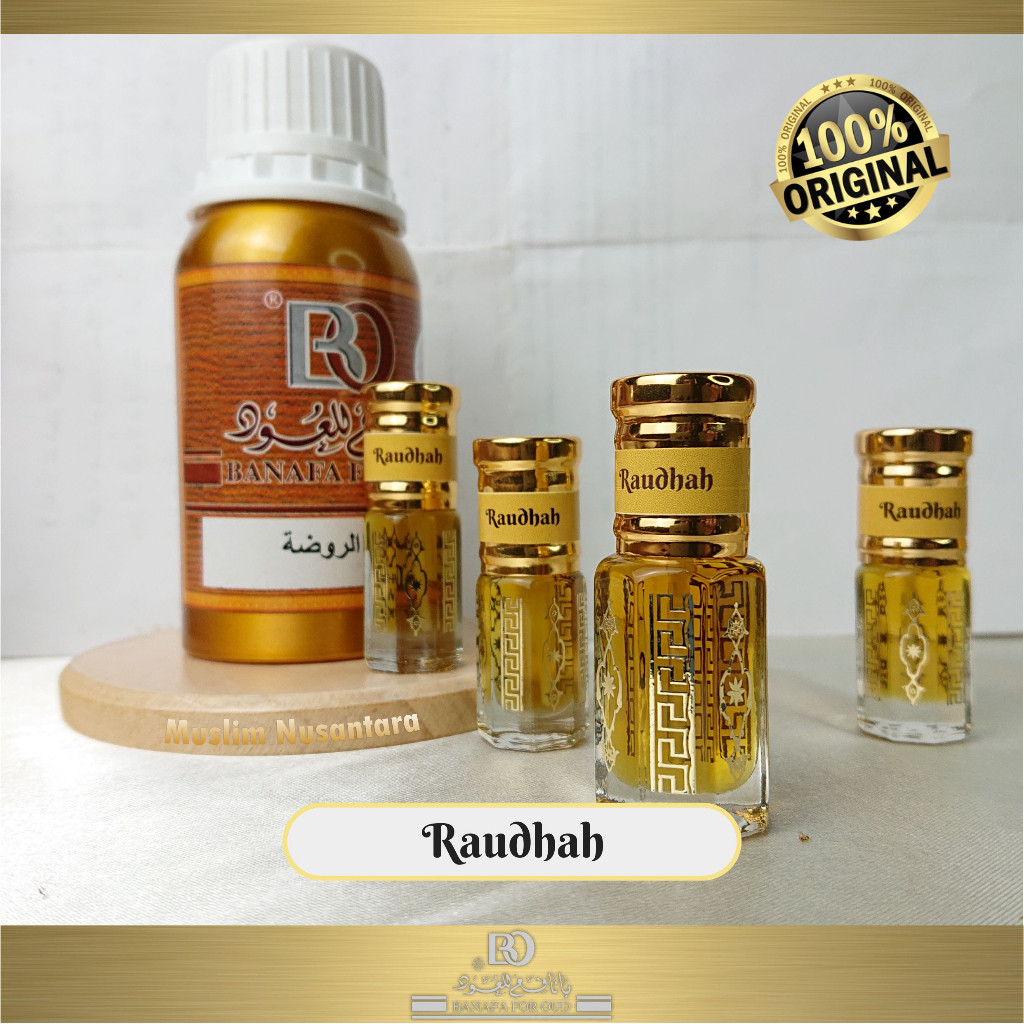 Parfum Raudhah Roudah Original / Bibit Parfum Aroma Mukhallat Raudhah Termurah Banafa For  Oud