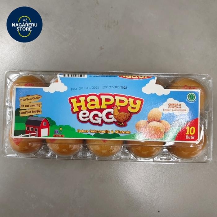

Happy egg telor bebas salmonella dan aflatoxin isi 10 butir
