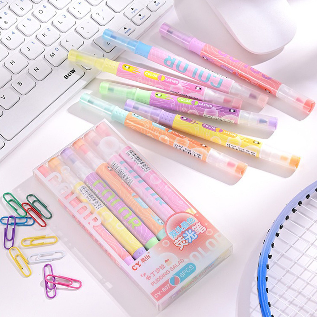 

STABILO DUAL EFFECT - Spidol Warna Lapis 2 Ujung, Highlighter Catatan & Planner, Warna Gradient Premium